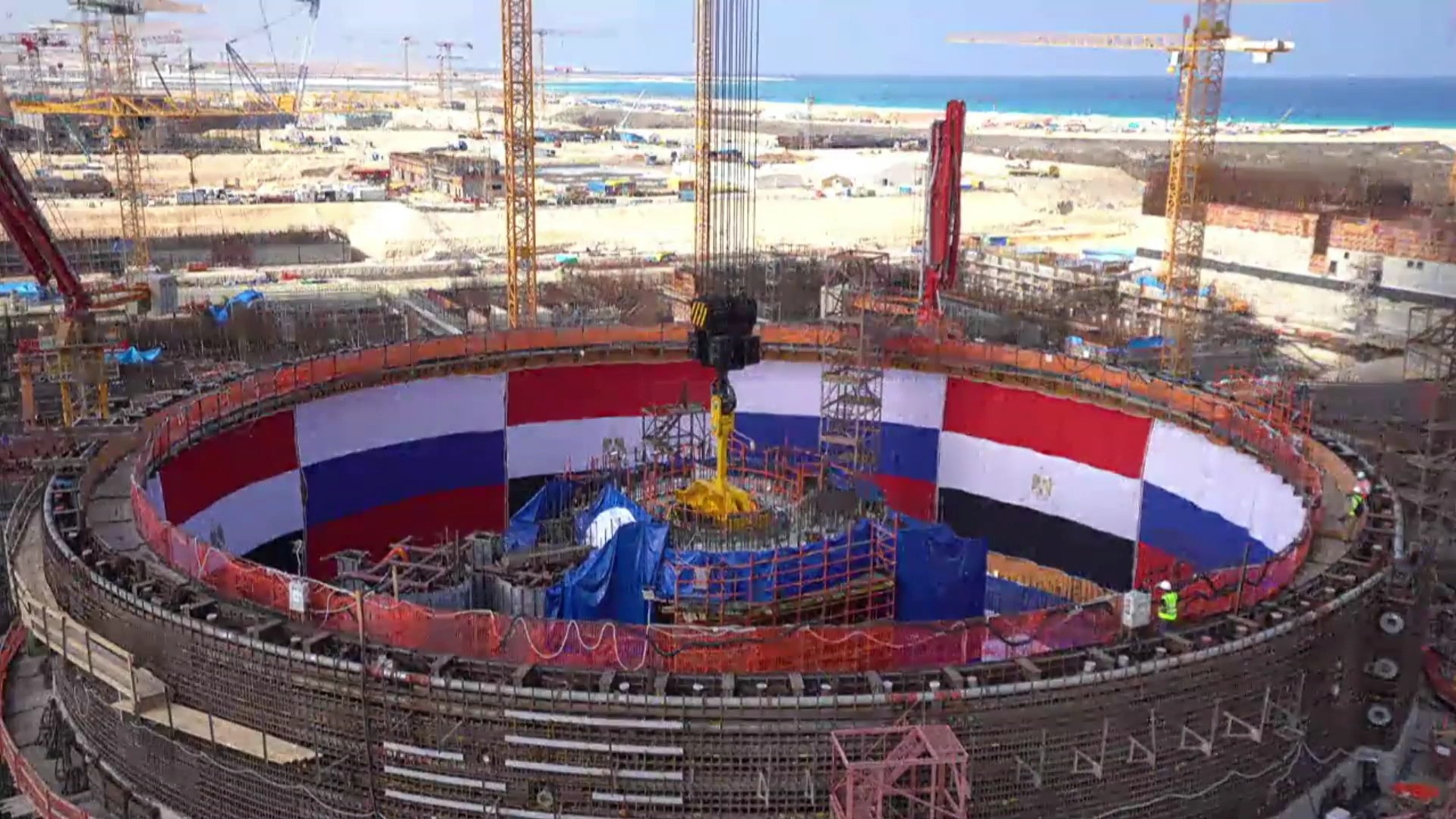 Construction at the El Dabaa nuclear power plant. 